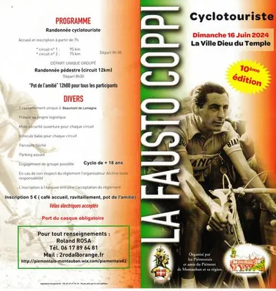 La Ville Dieu du Temple (82) : Randonné cyclotouriste Fausto Coppi