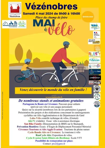 Vézénobres (30) : Journée Mai à vélo