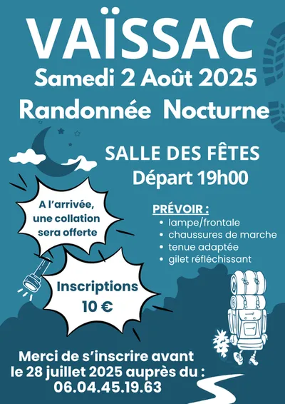 VAÏSSAC (82) : RANDONNEE NOCTURNE