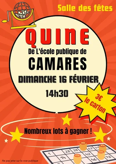 CAMARES (12) : Quine de l'APE de Camares