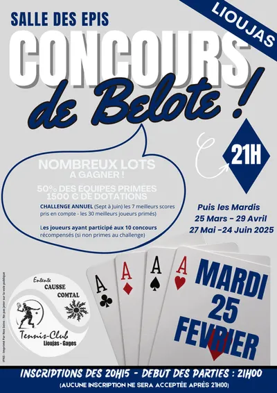 Lioujas (12) : concours de belote 