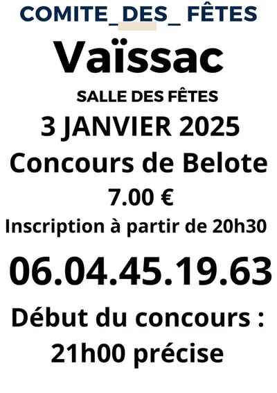 VAÏSSAC (82) : CONCOURS DE BELOTE