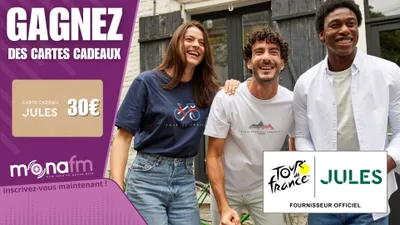TOUR DE FRANCE 2025 - JULES vous offre des cartes cadeaux de 30€