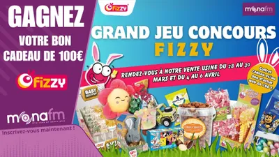 Gagnez des bons d'achat de 100€ à dépenser chez FIZZY!