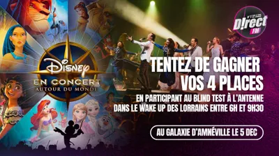 À GAGNER : VOTRE PACK FAMILLE POUR DISNEY EN CONCERT AU GALAXIE...