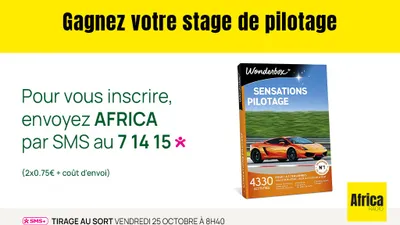 Jeu Africa Radio : gagnez votre stage de pilotage riche en...