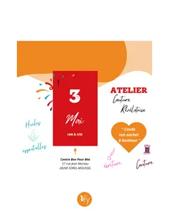 SOREL-MOUSSEL - Atelier Créatif & Bien-Être – Couds ton Sachet à...