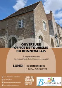 L'office de tourisme de bonneval rouvre ses portes