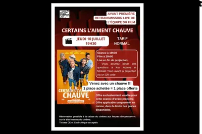 Amenez votre chauve au cinéma Le Dunois