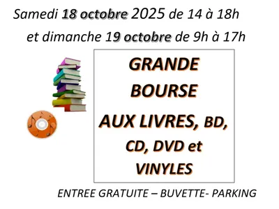 Geispolsheim : grande bourse aux livres, CD, DVD & vinyles