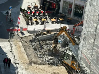 Les travaux de la Place des Victoires à Mulhouse