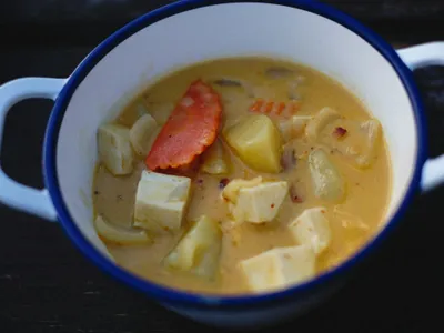 Curry de tofu et crème coco