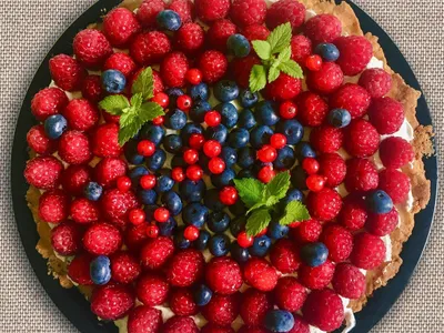 Tarte framboise myrtille