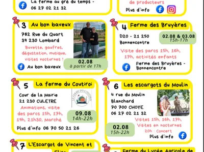 “L’escargot sort de sa coquille” en Bourgogne-Franche-Comté