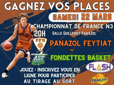 Gagnez vos places pour le match du Panazol Feytiat Basket -...