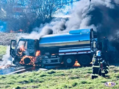 Corrèze : Une goudronneuse incendiée à Sainte-Féréole