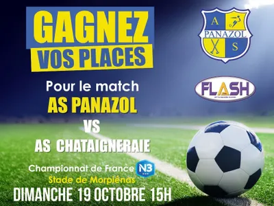 Gagnez vos places pour le match AS Panazol Football / AS Chataigneraie