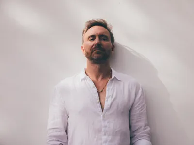 David Guetta interviewé en marge de son concert au Vélodrome