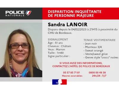 Disparition d'une quinquagénaire à Bordeaux : la Police lance un...