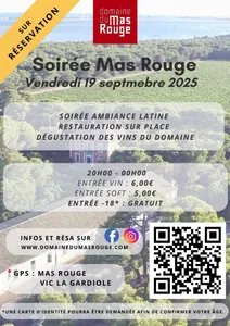 Soirée Mas Rouge à Vic la Gardiole