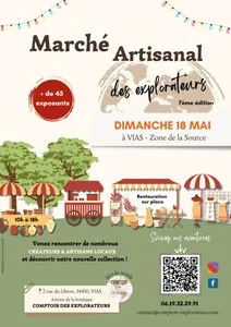 Marché artisanal des explorateurs à Vias