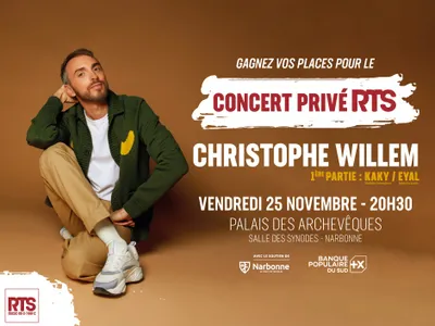 Concert ultra privé de Christophe Willem à Narbonne