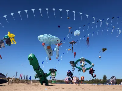 Près de Béziers : Un ballet de cerfs-volants dans le ciel lors du...