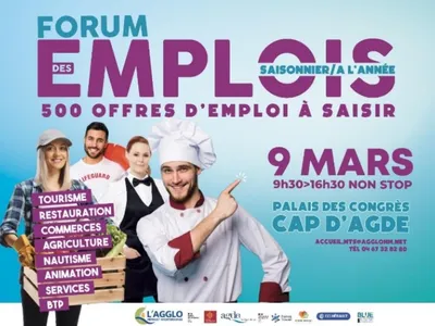 Cap d’Agde : 500 postes à pourvoir lors du forum des emplois