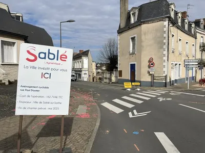 Sablé-sur-Sarthe : rue Paul-Doumer, fin des travaux plus tôt que prévu