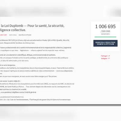 Plus d’un million de signatures pour la loi Duplomb