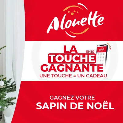 La Touche Gagnante - Alouette vous offre votre sapin de Noël !