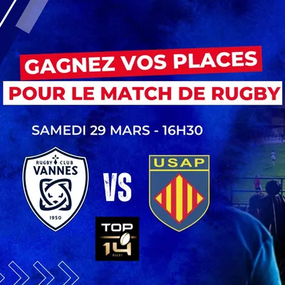 Gagnez vos places pour le match entre le RC Vannes et l'USAP !