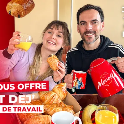 Alouette vous offre le petit déj' sur votre lieu de travail !