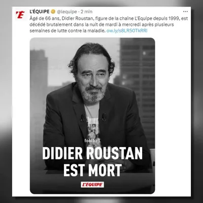 Didier Roustan, figure emblématique du journalisme sportif, est décédé