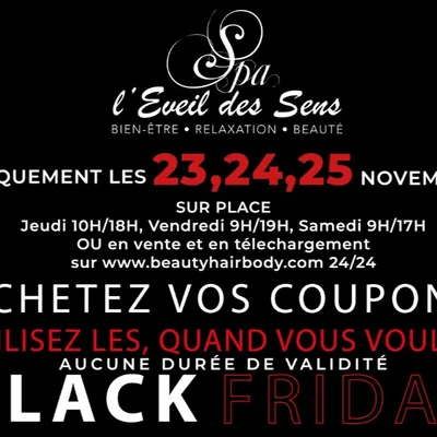 BLACK FRIDAY au spa l'Eveil des Sens à Sierentz