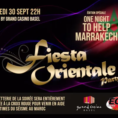 Fiesta Orientale Party édition spéciale ONE NIGHT TO HELP MARRAKECH