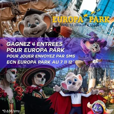 Gagnez 4 entrées pour Europa Park et passez une journée inoubliable...