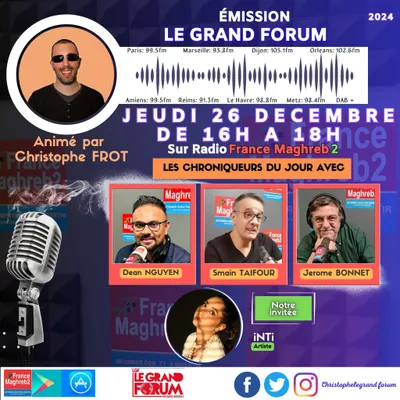 Le grand forum #Lgf du jeudi 26 décembre 2024, invitée Inti