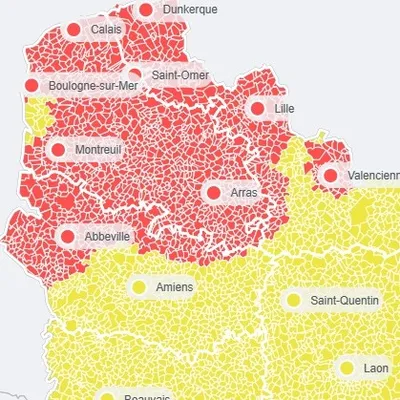 La qualité de l'air est dégradée à mauvaise aujourd'hui, dans la...