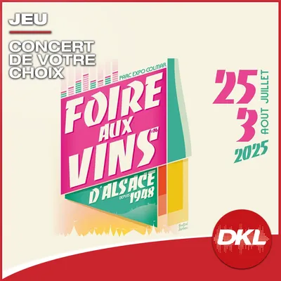 Gagnez vos places pour le concert de votre choix à la Foire aux...