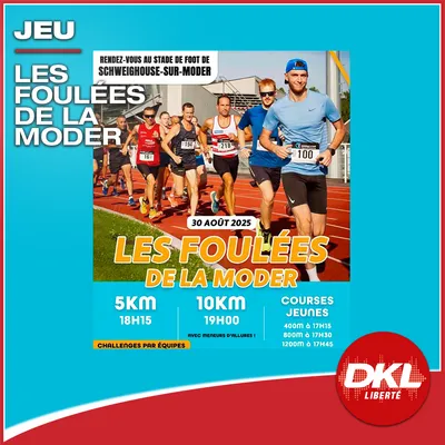 DKL Liberté vous offre vos dossards pour les Foulées de la Moder !