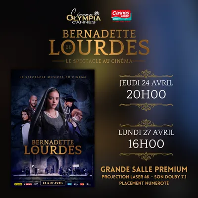 GAGNEZ DES PLACES POUR "BERNADETTE DE LOURDES " AU CINEMA OLYMPIA A...
