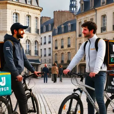 Livreurs Uber et Deliveroo interdits au centre-ville de Limoges  