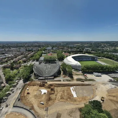 Parc des sports de Beaublanc : la pose de la première pierre
