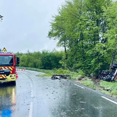 Corrèze : Deux poids lourds impliqués dans un accident