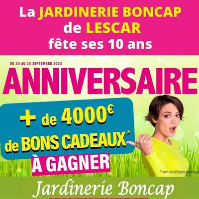 Jardinerie Boncap fête ses 10 ans à Lescar !