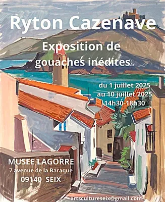Exposition de gouaches inédites de Ryton Cazenave
