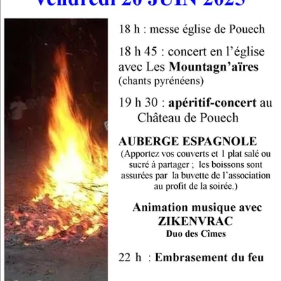 FEU de la ST JEAN au hameau de Pouech (Moulis) 