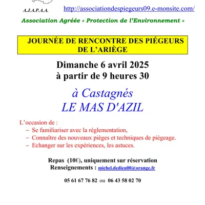 Journée de rencontre des piégeurs de l’Ariège