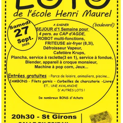 Loto école Henri Maurel